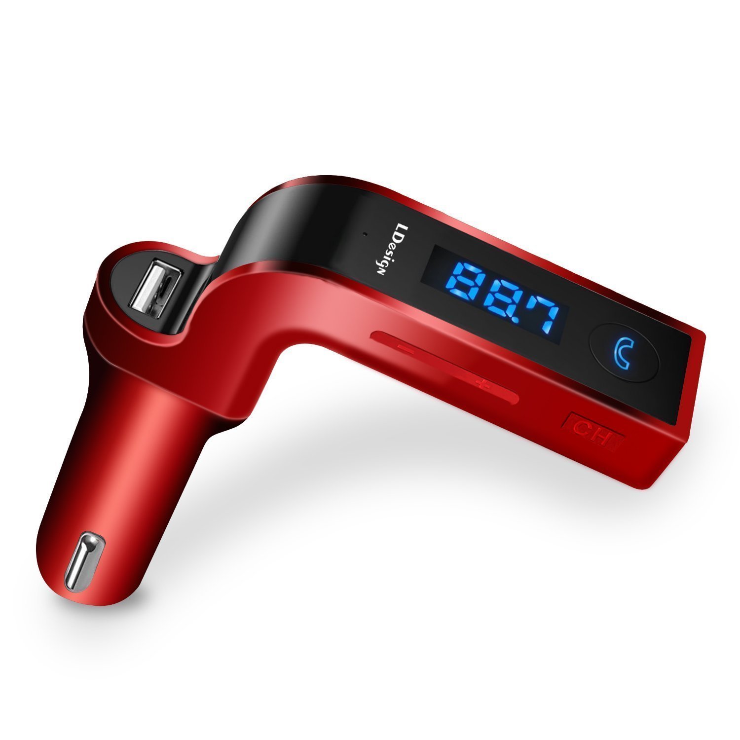 red bluetooth fm transmitter review
